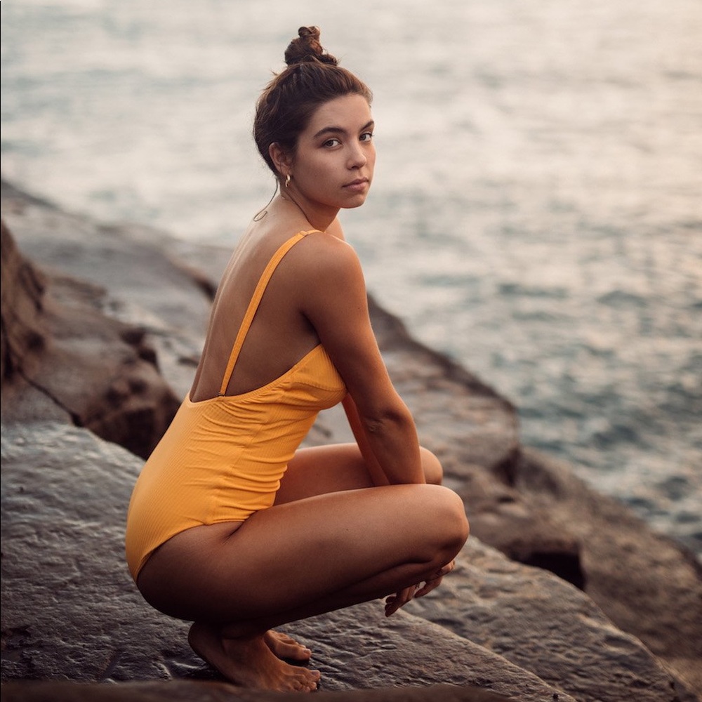 Albion Marigold Groove One Piece Swimsuit - Small